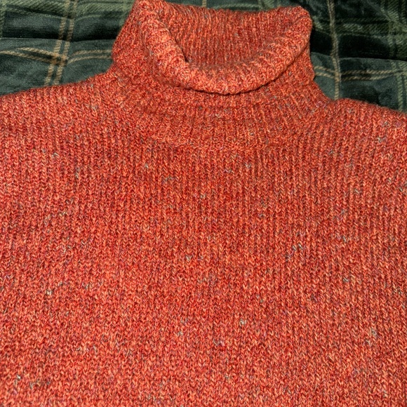 Vintage Dressbarn Woman Orange Pullover Roll Neck Turtleneck Knit Sweater 22/24 - Picture 4 of 7